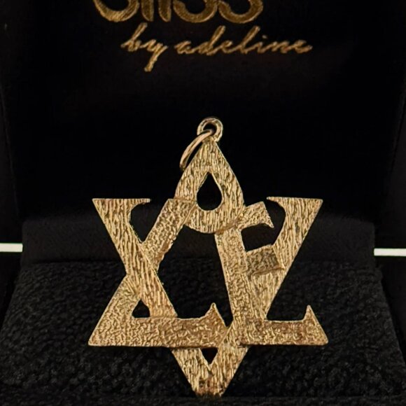 Love Star of David Pendant - Textured